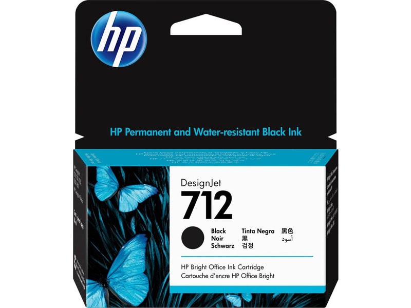 HP 712 38ML Black Designjet Ink Cartridg