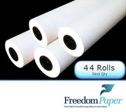 24 in. x 500 ft.  20 lb. Opaque White Bond (430) (44 Rolls) Taped