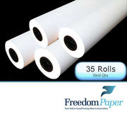 36 in. x 500 ft.  20 lb. Opaque White Bond (430) (24 Rolls) Taped