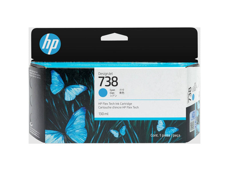 HP 738 130 Mil Cyan DesignJet Ink Cartridge