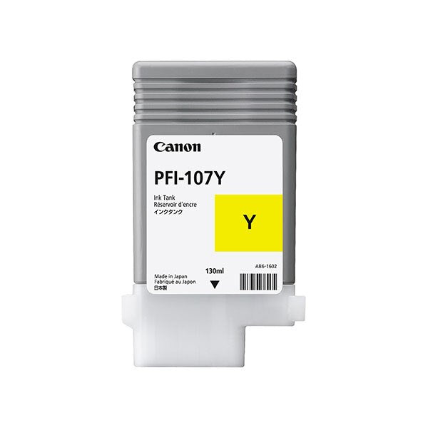 Canon PFI-107Y - Dye Yellow Ink Tank (130 ml)