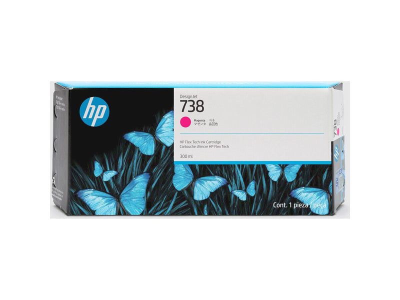 HP 738 300 Mil Magenta DesignJet Ink Cartridge