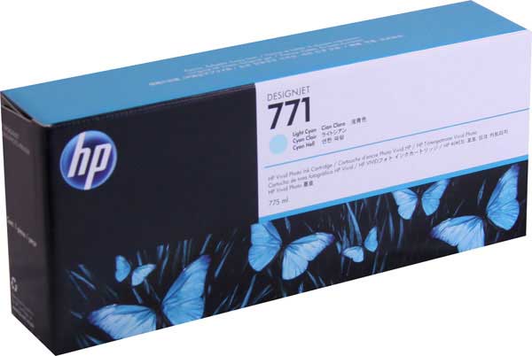 HP 771 Light Cyan Designjet Ink Cartridge