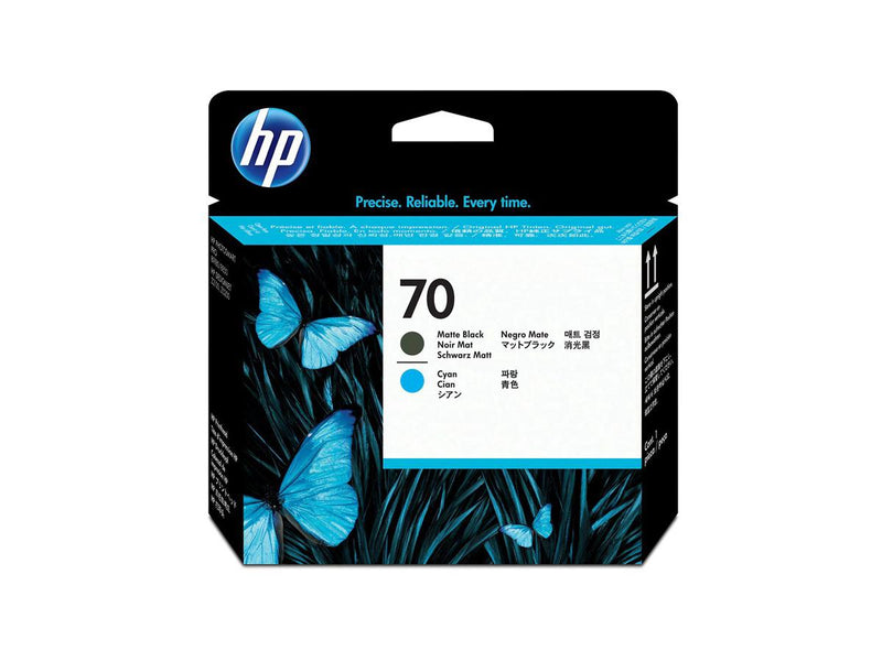 HP 70 Matte Black and Cyan Printhead (HP Designjet Z5200/Z2100 only)