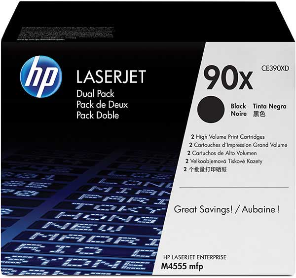 HP 90X  Print Cartridge 2 Pack (CE390XD)