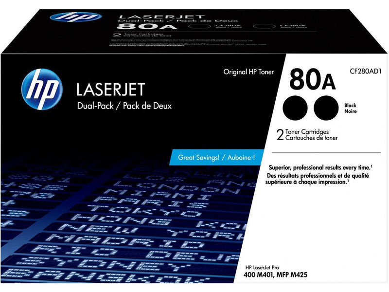 HP 80A Black Dual Oem Toner
