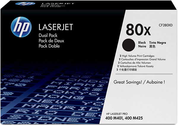 HP 80X Toner Dual Pack (CF280XD)