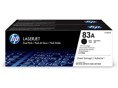 HP 83A 2-Pack Black OEM Toner