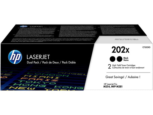 HP 202X 2-Pack XL Black OEM Toner