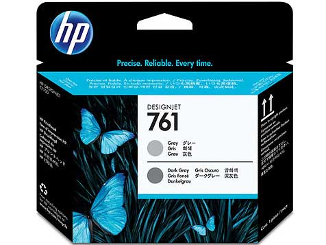 HP 761 Gray/Dark Gray Designjet Printhead