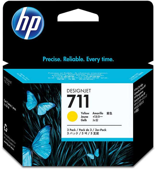 HP 711 Yellow Ink 3 Pack (CZ136A)
