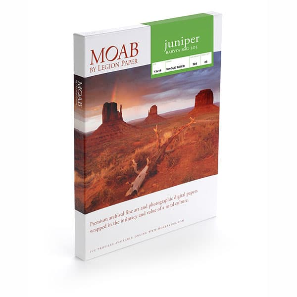 13 in. x 19 in. Moab Juniper Baryta Rag 305 gsm (25 Sheets)