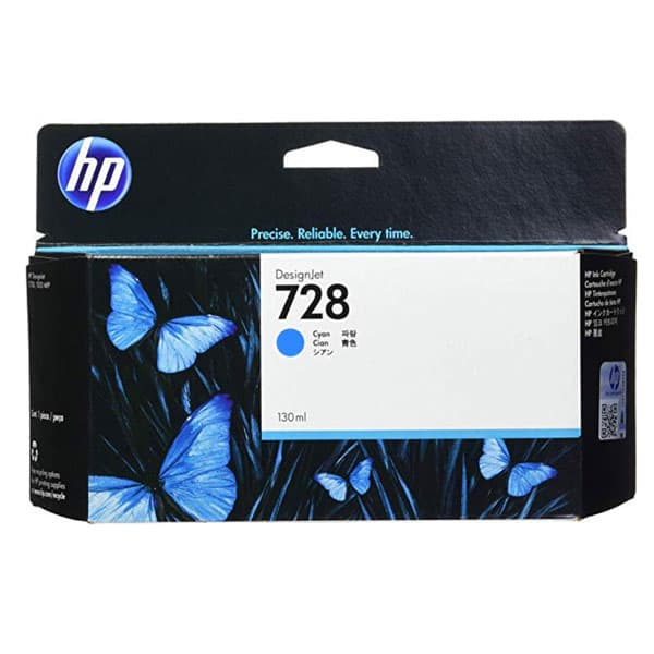 HP 728 Cyan Original Ink Cartridge (130 ml)