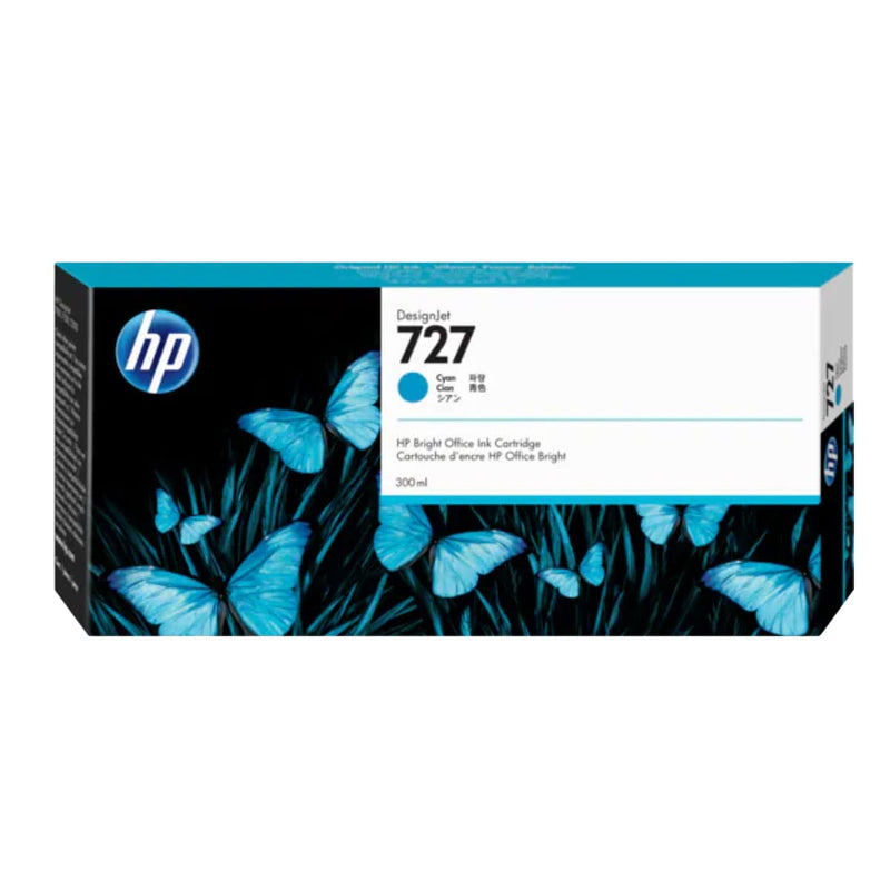HP 727 Cyan Cartridge (300 ml) F9J76A