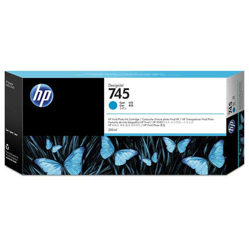 HP 745 Cyan Original Ink Cartridge 300 ml