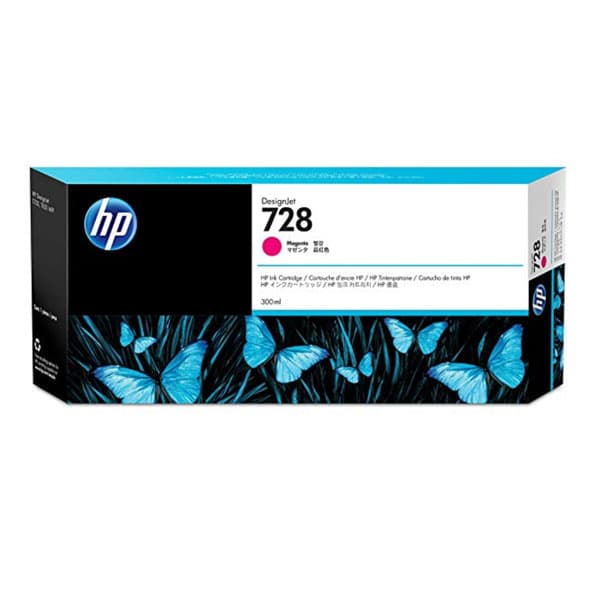 HP 728 Magenta Original Ink Cartridge (300 ml)