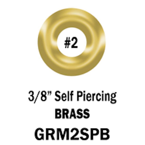 Brass Self-Piercing Grommets, #2, 3/8-in. (500 per bag)