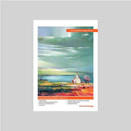 4 in. x 6 in. IFA 12 Innova Soft Textured Natural White 315 gsm (100 Sheets)