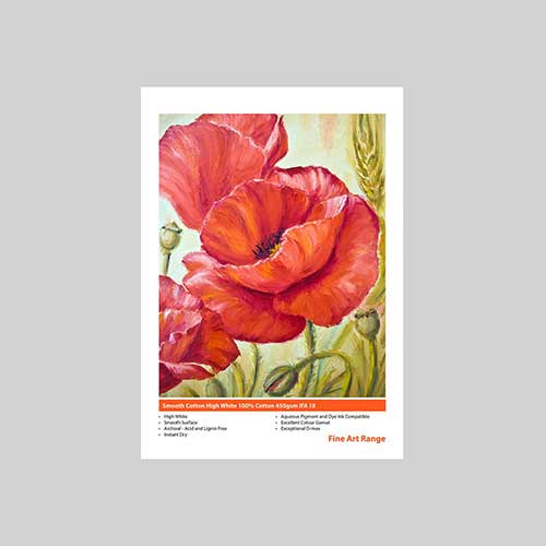 36 in. x 48 in. IFA 18 Innova Smooth Cotton High White 100% Cotton 450 gsm (25 Sheets)