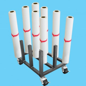 MR12 Heavy Duty Mobile Floor Rack - 12 Roll Capacity