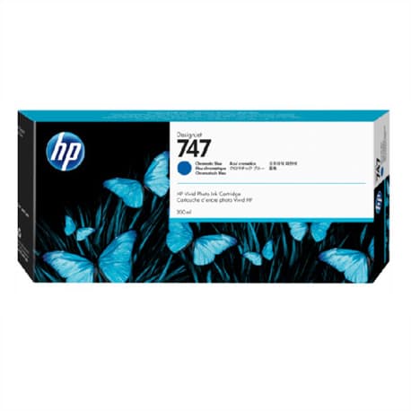HP 747 300-ML Chrmtc Blue Ink Crtrg