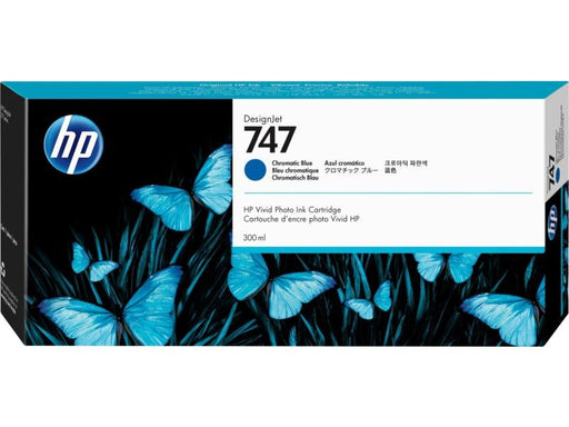 HP 747 300-ML Chrmtc Blue Ink Crtrg