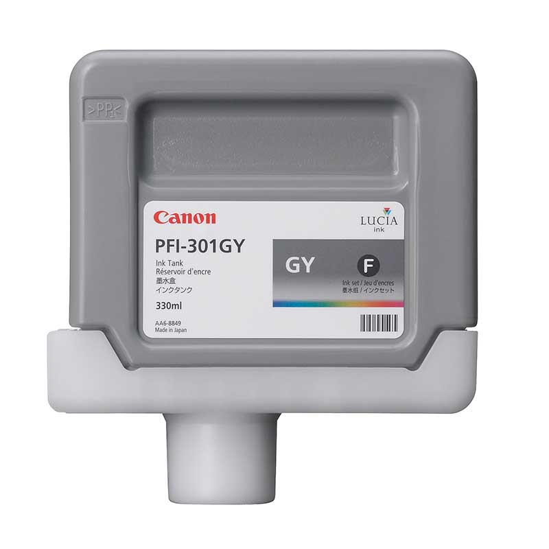 Canon PFI-301GY - Pigment Gray Ink Tank (330 ml)