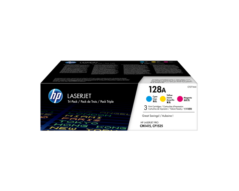 HP 128A 3-pack C/M/Y Toner (CF371AM)